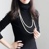 Pearl necklace sweater chain women's long double-layer three-layer, versatile for mother in autumn and winter, cheongsam imitation pearl