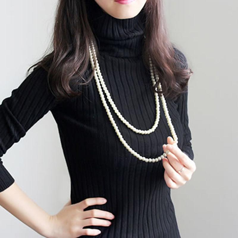 Pearl Necklace Sweater Chain Women's Long Double-layer Three-layer, Versatile for Mother In Autumn and Winter, Cheongsam Imitation Pearl