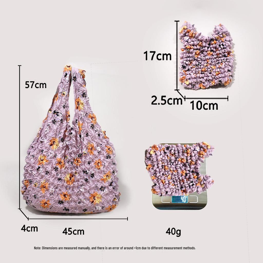 Bolso de Mano Plegable Erizo Flor Transfronterizo: Bolsa Mágica Telescópica Plegable de Piña Miura