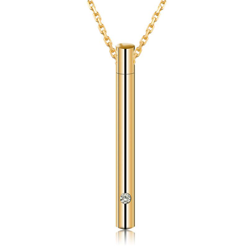 Cylinder Pendant Pet Cremation Urns Necklace Stainless Steel for Cat Dog Ash Memorial Container Holder Jewelry Memorial