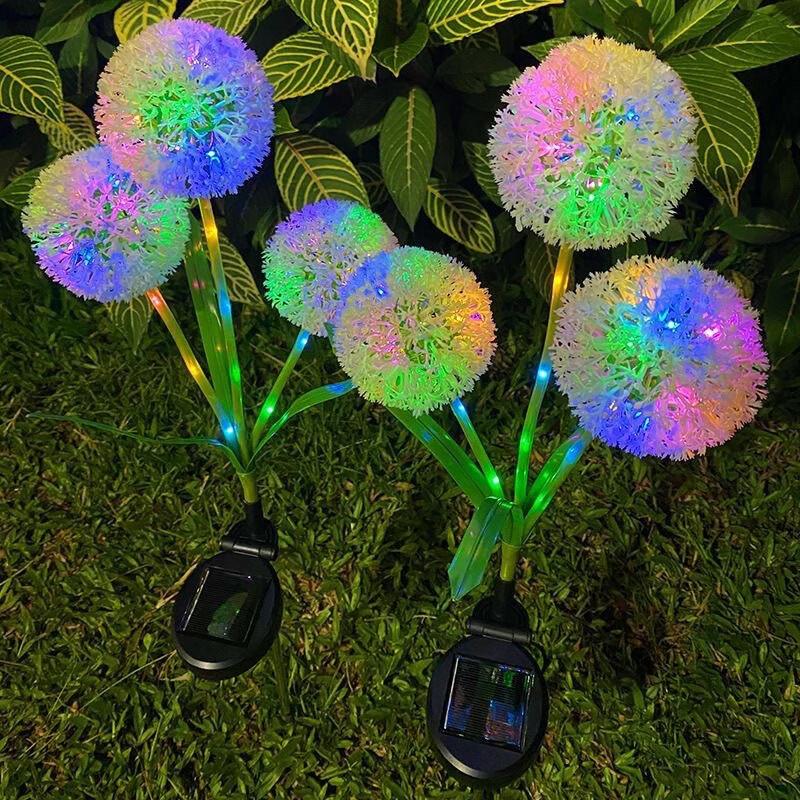 Three-Head Solar Dandelion Garden Light