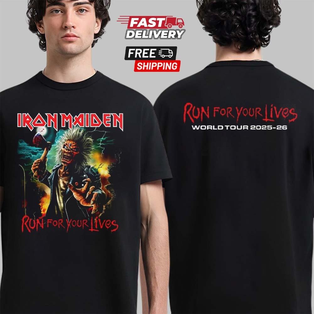 

Iron Maiden Run For Your Lives World Tour 2025-2026 Eddie T-Shirt Unisex T-Shirt S