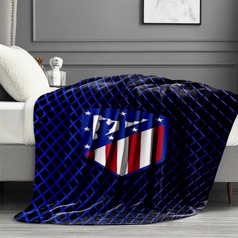 Coperta con Stampa Atletico Madrid - Morbida e Confortevole, per Camera da Letto, Viaggio, Divano, Decorazione per la Casa - Regalo di Compleanno o Natale per un Amico