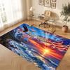 American Patriotic Theme Crystal Velvet Floor Rug Personalized Custom Name Text Warm Carpet Home Decoration