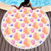 Watercolor Dots Round Beach Towel Abstract Geometric Shawl Beach Blanket Large Lightweight Quick Dry Absorbent Soft Pool Towel