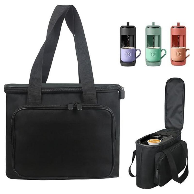 

Portable Storage Case with Accessory Organizer for Mini Coffee Machines Including Durable Handle and Sturdy Construction. 1