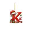 Christmas 26 Letters Ornament Flat Hanging Pendant Personalized Holiday Festive Tree Decor Gift For Christmas Party Ornament