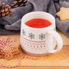 Kubek Porcelanowy Do Kawy Herbaty Ziół Napojów Zimowy Świąteczny 380 Ml