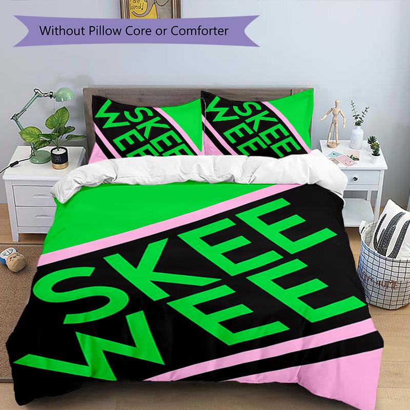 3pcs AKA Logo1 Pattern Bedding Set Duvet Cover Set Includes Duvet Cover &pillowcases, Perfect All Season Bedroom Decoration & Gift