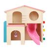 Wooden Hamster Fun House Huts Toy Hamster Exercise Playthings Fun Gym Playground
