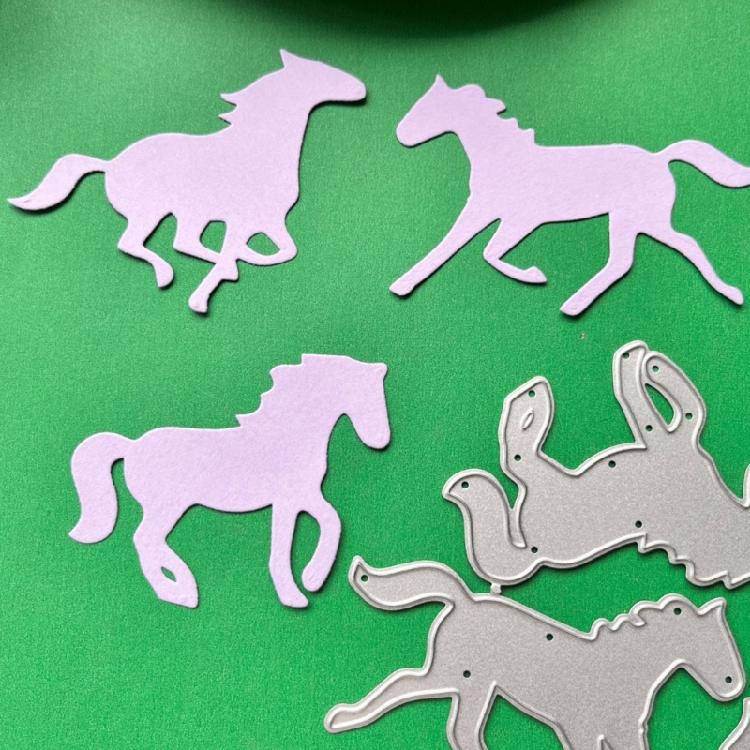 Horse Metal Die Cuts Scrapbooking Stencil Card Emboss DIY Photo Album Template