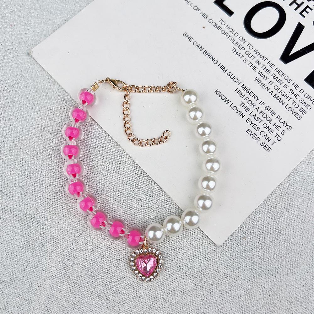 Colorful Beaded Cat Necklace with Bell - Adorable Pet Collar for Yorkshire & Hairless Cats