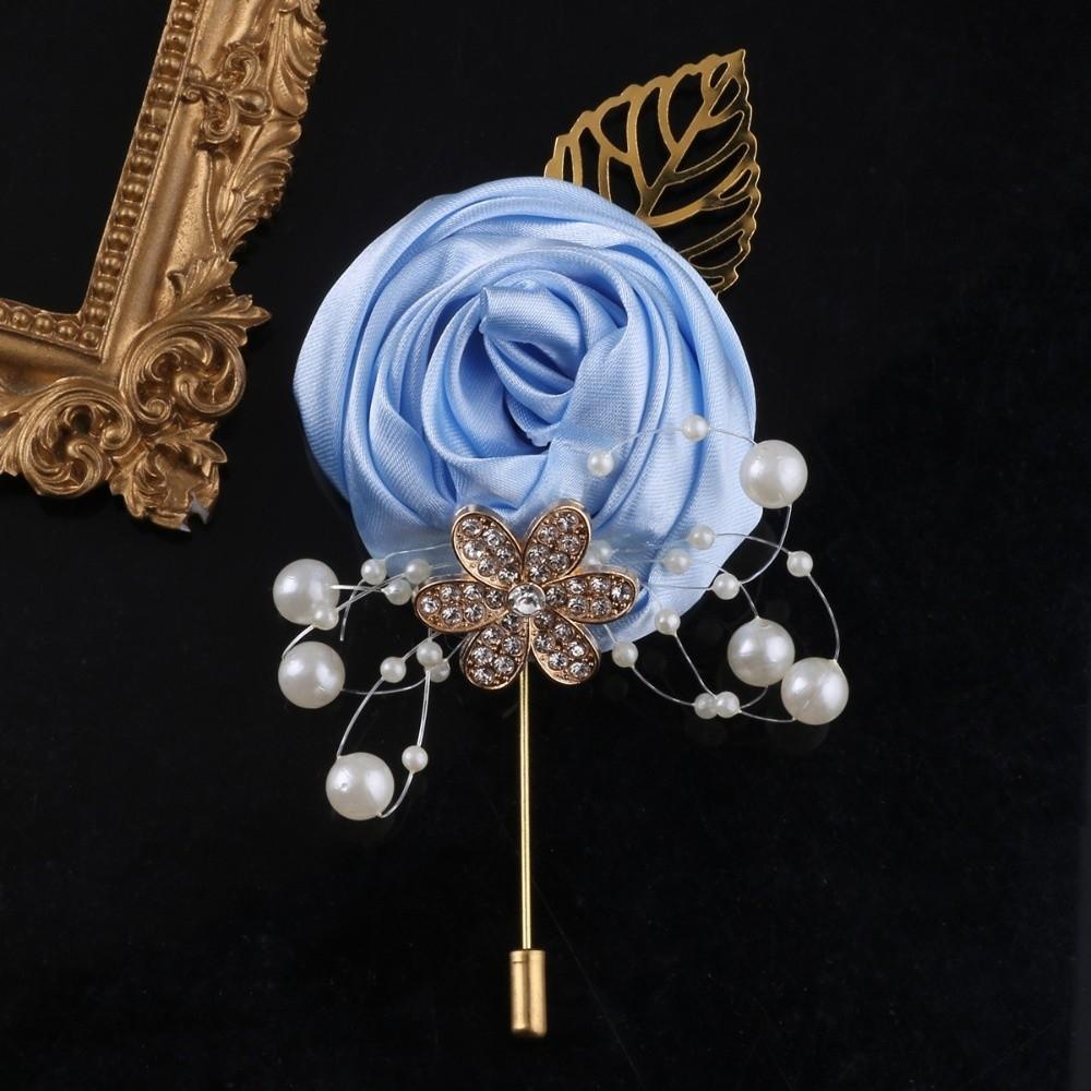 Elegant Chest Flower Rose Wedding Brooch Fashion Groom and Groomsmen Accessories  Prom Party