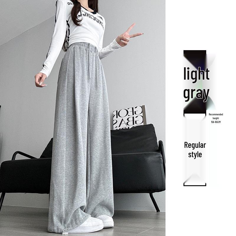 

Женские спортивные брюки Douyin Mamba Cotton с высокой посадкой и широкими штанинами - Коллекция Осень/Зима 2024 M