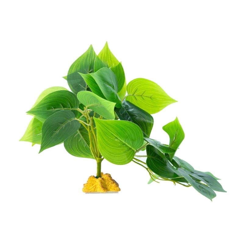 Reptiles Plant Grass for Climbing Habitat Decors Branch with Leaves for Lizards Spiders Snake Geckos Hideouts