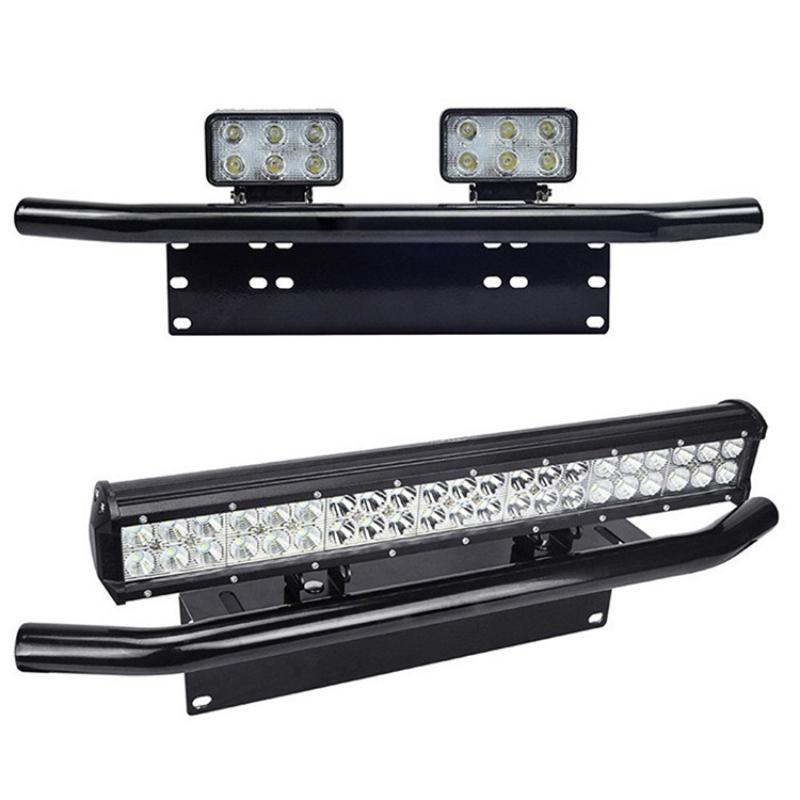 Universal Aluminum Front Bumper License Plate Log Light Mount Bracket High Strength for Off Road Adventure