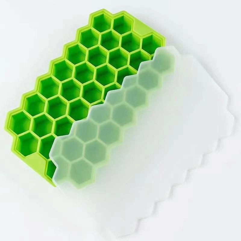 4/2/1PCS Silicone Ice Cube Mold 148 Cube Large-capacity Ice Trays Food Grade Ice Maker BPA Free Reusable Ice Maker with Lids