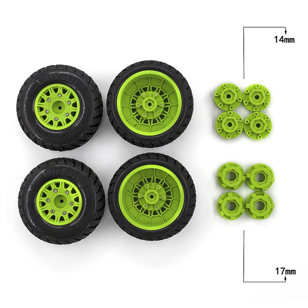 Remote Control Car Tires 4pcs Replacements for 12MM 14MM 17MM ARRMA TRX HSP Tamiya HPI Off-road