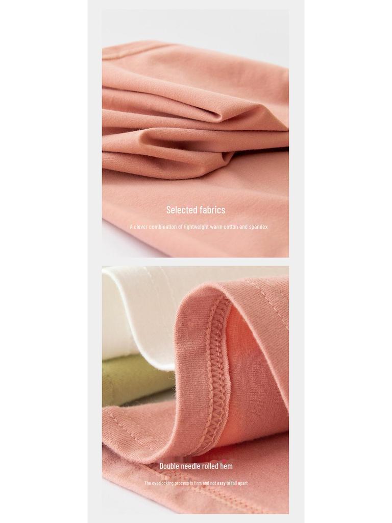 Dámský top s dlouhým rukávem z čisté bavlny v jednobarevném provedení