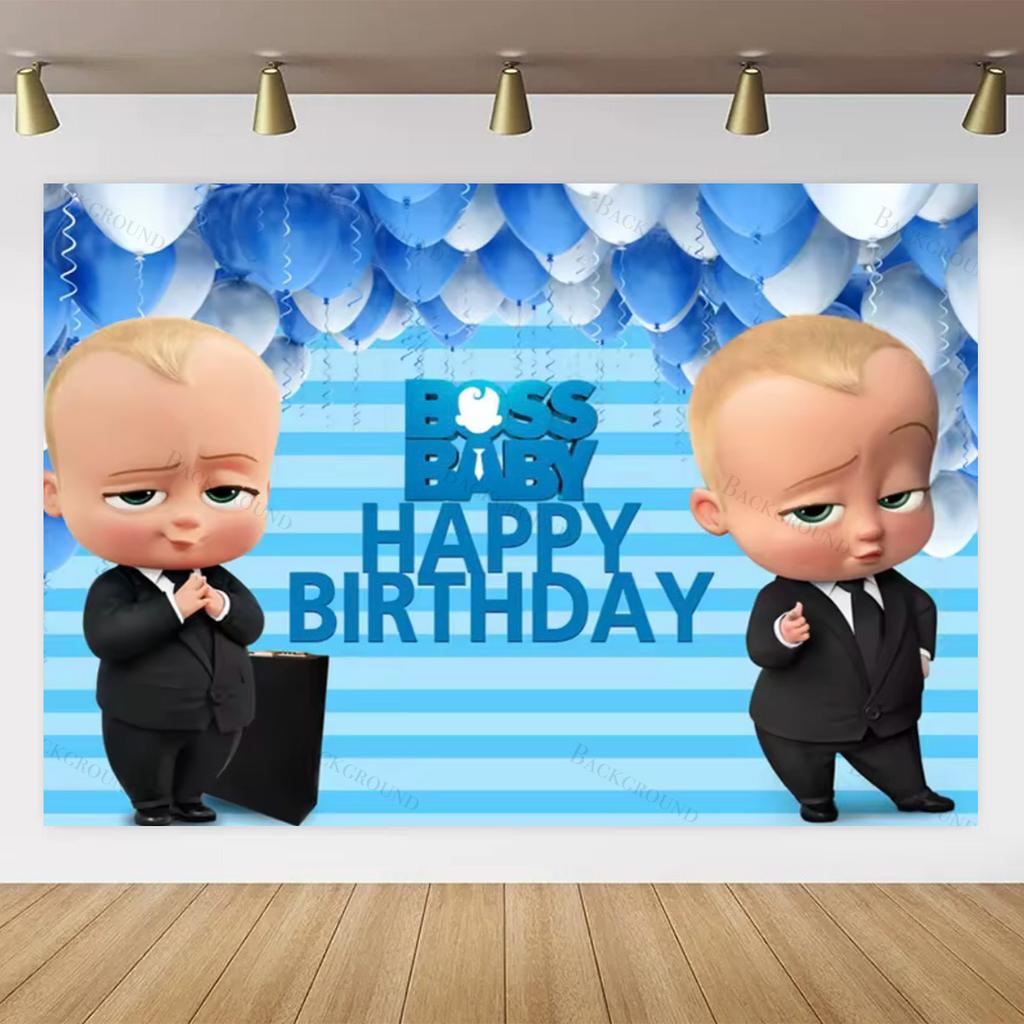 Kreslené dětské party dekorace, tématická fotostěna B-BOSSeds pro děti, potřeby na narozeninovou oslavu, dekorace, banner, křtiny dítěte