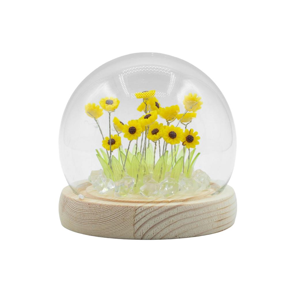 Cúpula de Jardim Brilho Floral – 20 Girassóis – LED USB