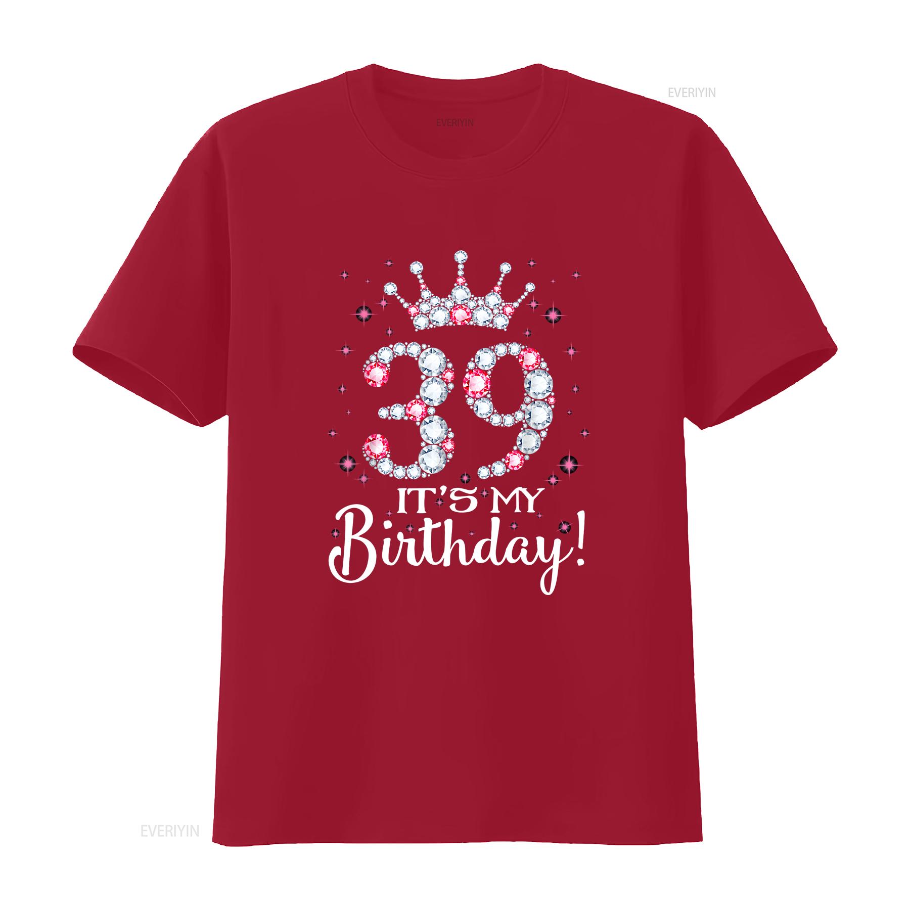 

39 It s My Birthday 1982 39Th T Shirt For Womens vintage Washed Slightly Unisex Versatile Stretched Breathable Soft Stylish S