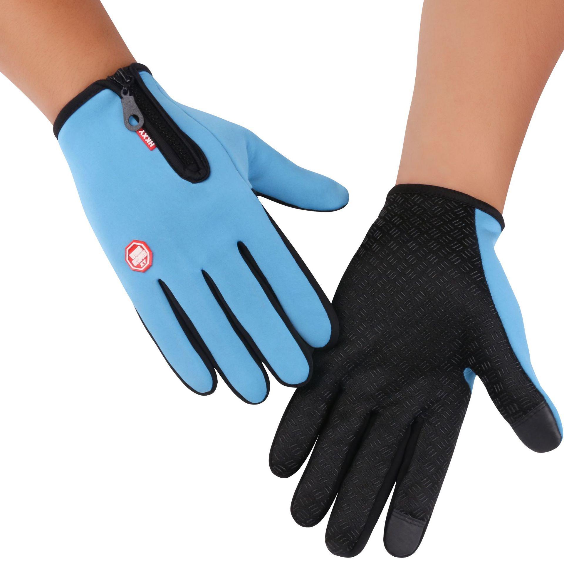 

Winter Cycling Gloves for Men Women Motorcycle Fleece Touch Screen Water-repellent Skiing Cycling Windproof Warm Non-Slip Gloves M