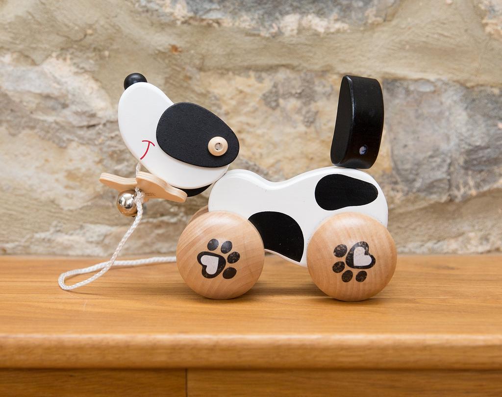 Classic World Pull Toy, Wooden Dog Walking Toy for Kids, Suitable for Girls and Boys (18 Months, ...