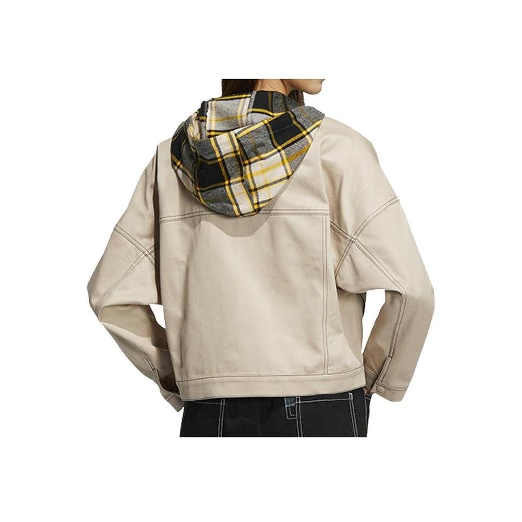 adidas Giacca da Donna con Cappuccio e Manica Lunga con Zip Neo Short Khaki IA6892