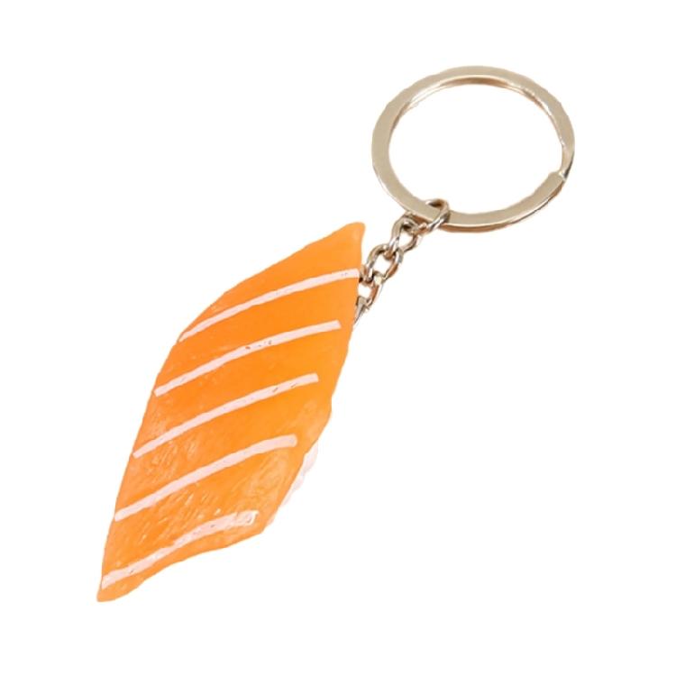 

Stylish Fun Salmon Sushi Keychain for Decorating Keys or Phones Sturdy PVC Material Ideal Students Professionals Gift