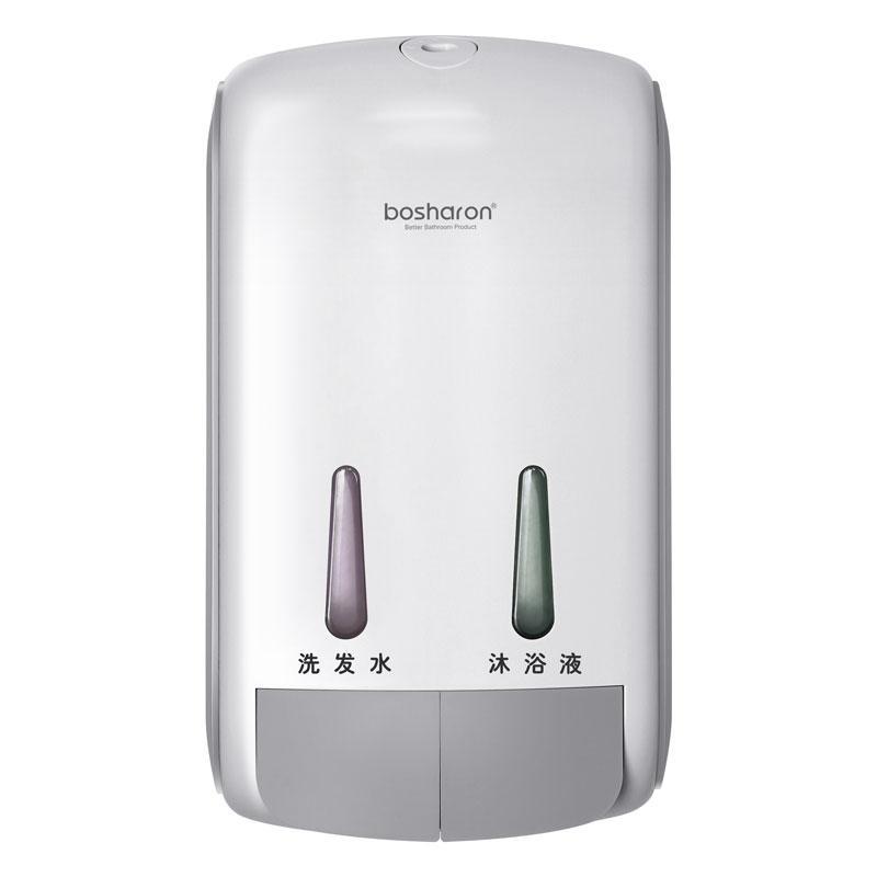 

2-в-1 дозатор для шампуня и мыла для душа, настенный насос для душа, дозатор мыла, 2-камерный дозатор для геля для душа для ванной комнаты белый