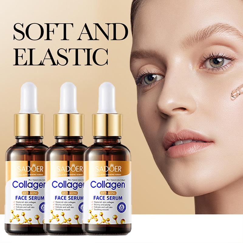 1/3/5pcs SADOER Collagen Face Serum Skincare Facial Essence Liquid Anti-aging Moisturizing Nourishing Facial Serum Skin Care