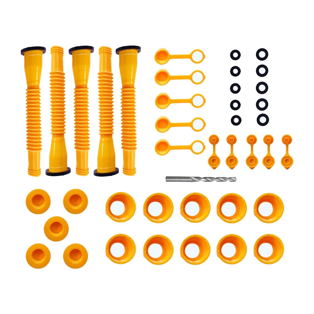 3-5pcs Hex Nut Plug Anti Slip Screw Cap Set For Oil Drum Urea Tank Threaded Pipe Protection Cover 20x39cm Plastic