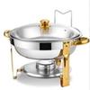 ZISIZ Round Buffet Chafing Dish with Rack