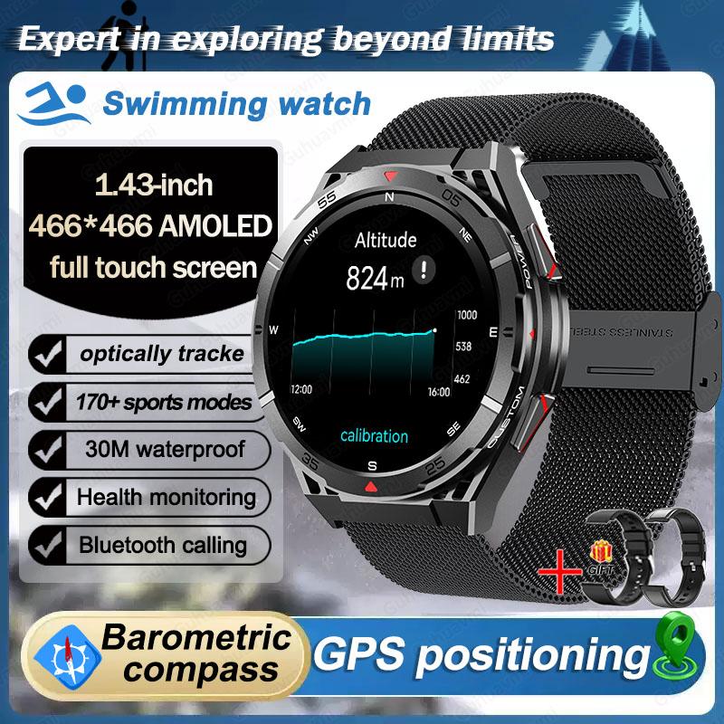 2025 Nou Ceas Smart GPS Bărbați Apel Bluetooth 100+ Sport GPS Urmărire Ceasuri Asistent Vocal Impermeabil Ceas Inteligent Pentru Android IOS