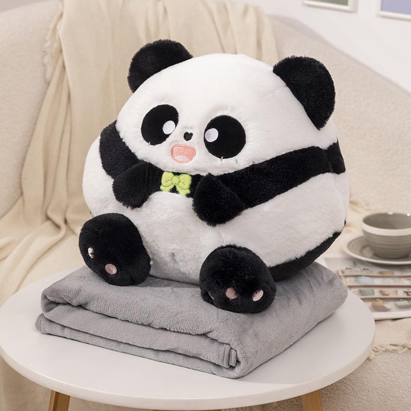 

Милый плед-подушка 3-в-1 «Панда и Поросенок» - Идеальный подарок для девочек для дневного сна 35*30cm Pillow 200g