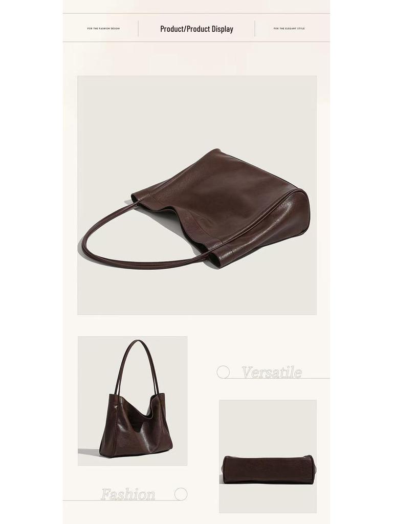 Millard Weiches Leder-Tote - Retro Pendler-Schultertasche für Mutter und Kind, Großes Fassungsvermögen, Vielseitig für 2025.
