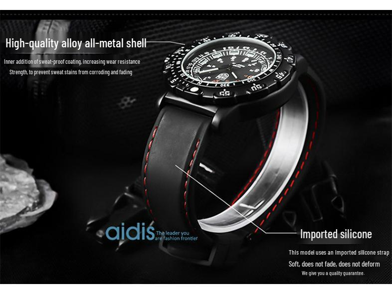 Aidi Shi Waterproof Luminous Men's Quartz Watch - Outdoor Multifunctional