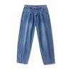 Denim Daddy Pants Autumn New Foreign Trade Women Clothes Fashion Loose High Waist Zip-up Button Harem Pants 31894