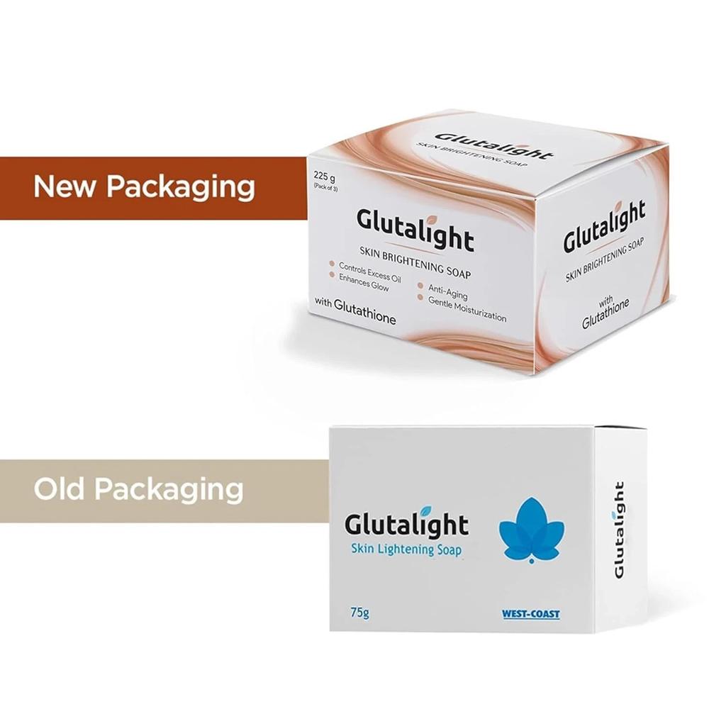 Glutalight Hautaufhellende Seife mit 1% Glutathion, 75g (3er-Pack)