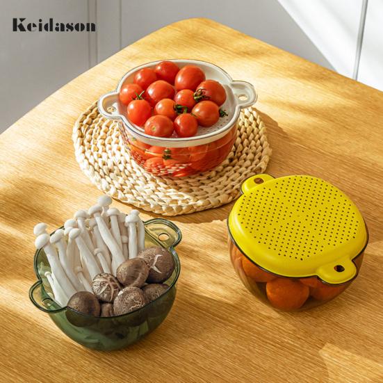 Useful Food Grade PET Vegetable Washing Basket Colander Fruit Kitchen Accessories