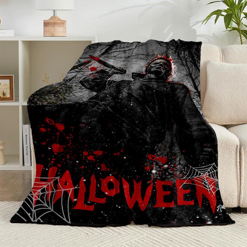 1 Stück Horrorfilm-Charaktere Collage Flanell-Decke Geschenk, Geeignet für Männer und Frauen, Weich, Ideal für Betten und Sofa, Geburtstags- oder Weihnachtsgeschenk