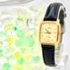 SEIKO Exceline Watch Gold Rectangular 950147 New Strap [New Battery] Ladies' 2J41-5000
