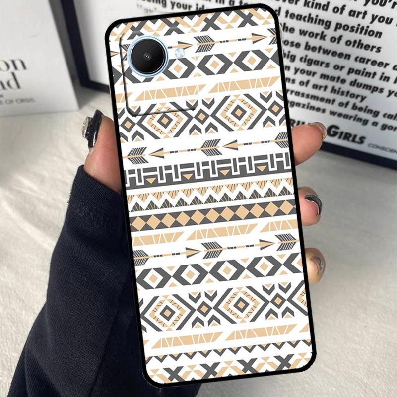 Tribal Ethnic Pattern For Realme C55 C75 C67 C63 C51 C61 C53 C35 C65 C71 11 12 13 14 Pro Plus GT6 GT7 15 Pro Case