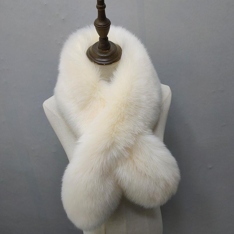 Autumn and Winter Warmth Thickened Imitation Fox, Otter and Rabbit Plush Fur Scarf Tide Big Bib Ladies Shawl Fur Collar