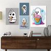 Cartoon Cute Ice Cream Ghost Graffiti Prints Poster Canvas Painting Modern Wall Art Pictures For Living Room Bedroom Home Decor