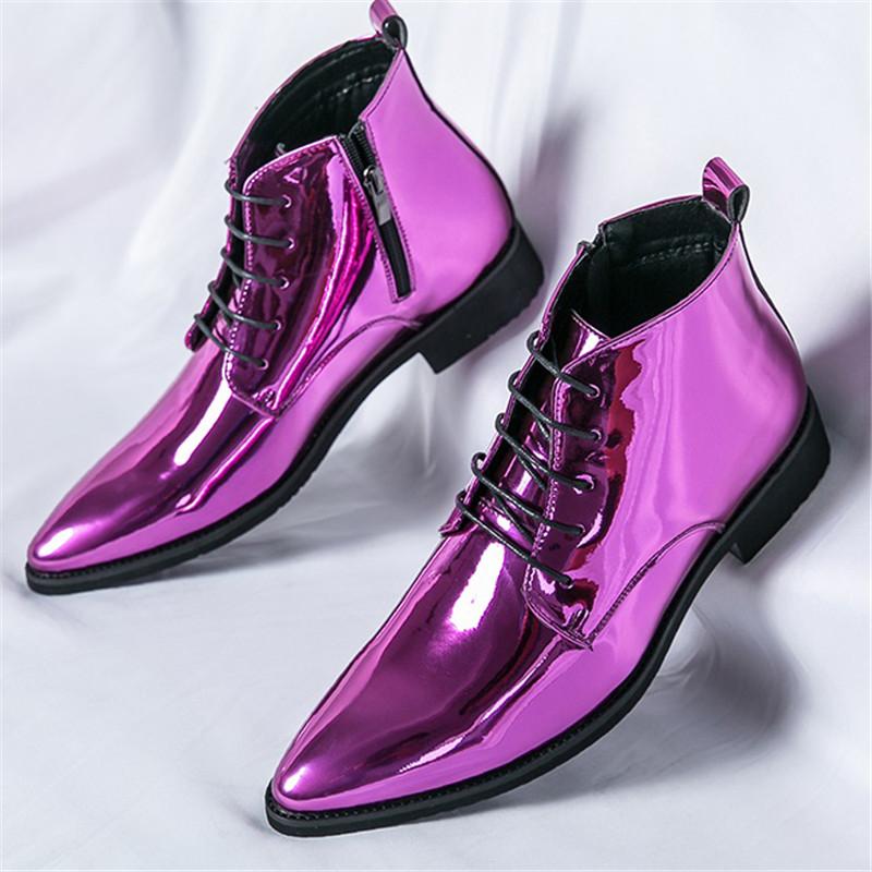 Trend Neue Hohe Tops Gentleman Spitze Schnürung Chelsea Schuhe für Herren Lässig Derby Business Formale Kleidung Schuhe Zapatos Hombre