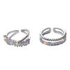 Korean Minimalist Sparkling Zircon Open Ring - Luxurious High-End Style for Influential Women