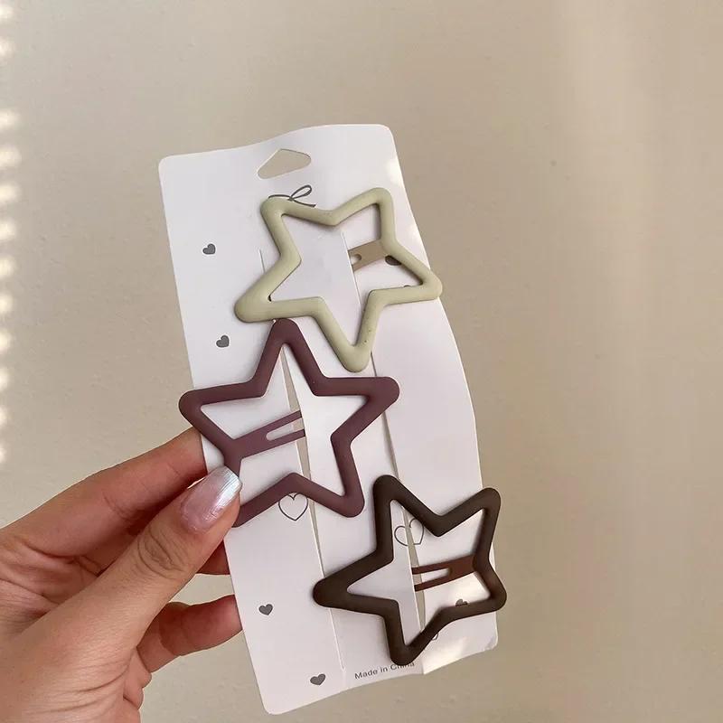 3-teilige koreanische neue große Stern BB Haarnadel Haarspangen für Mädchen Frauen Kinder Geschenk Hochzeitsparty Haarschmuck Neuer Kopfschmuck Frauen