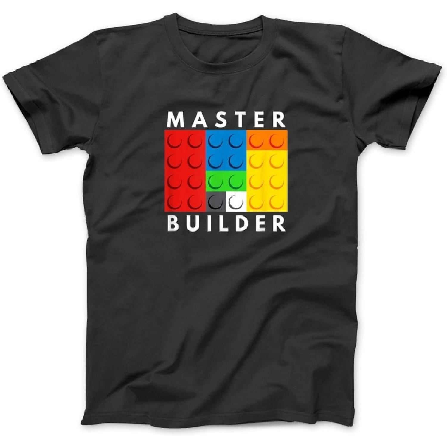 Master Builder Building Blocks Brick Builders Toys Present T-Shirt JTN Mens Womens Hoodie, Sweatshirt Longsleeve Black XXXXXL разноцветный